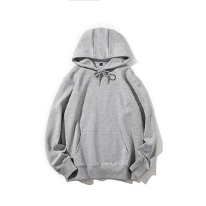 เสื้อฮู้ดโอเวอร์ไซส์ สีเขียวล้วน ผ้าโพลีเอสเตอร์เฟรนช์เทอร์รี่ สไตล์ลำลองสำหรับผู้ชาย ใส่ได้ในฤดูใบไม้ร่วง มีกระเป๋า ดีไซน์ทรงปกติ แขนยาว - Product Image 3