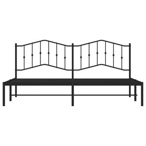 Struttura del letto in metallo nero con testiera 76 \ "x79.9 \" senza materasso - Product Image 5