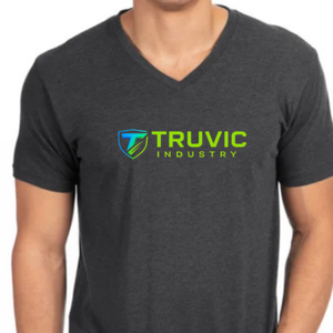 T-shirt personnalisé uni pour homme à col en V, en coton confortable, tendance, pour le sport et les loisirs, OEM ODM Marque privée - Product Image 3