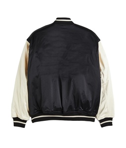 OEM Custom Satin <b>Varsity</b> <b>Jacket</b> <b>Plain</b> Breathable Plus Size Satin Shiny <b>Plain</b> <b>Varsity</b> <b>Jacket</b> for Men Baseball - Product Image 2