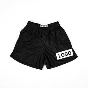 Short de sport décontracté d'été personnalisable pour femmes, motif solide, survêtement en polyester teint uni, taille élastique, short en maille vierge - Product Image 1