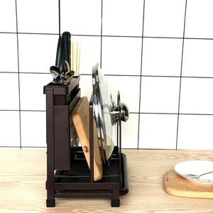 Scaffale Multifunzionale da Cucina con Vassoio Sgocciolante, Porta Taglieri, Porta Posate e Porta Coperchi - Product Image 3