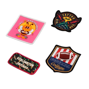 Patchs 3D en PU brodés et imprimés thermocollants, formes irrégulières en toile, décorations cadeaux avec motifs de football et de dessins animés - Product Image 1