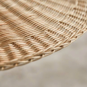 Lámpara colgante redonda, en forma de cono, hecha de ratán tejido, la lámpara decorativa más hermosa para la sala de estar. - Product Image 3