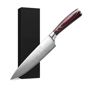 Couteau de chef personnalisé en acier inoxydable de haute qualité, fait main, avec manche en bois, excellent cadeau de cuisine pour un déménagement - Product Image 1