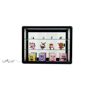 Vetrina Espositiva Standard con Telaio in Alluminio, Porta Scorrevole in Vetro con Serratura e Piano in Vetro Temperato per Esposizione e Collezioni di Porcellana - Product Image 5