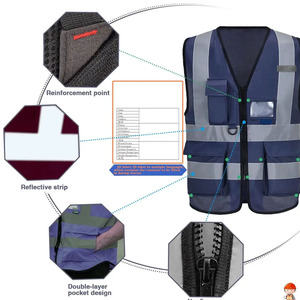 Gilet de sécurité haute visibilité couleur personnalisée, gilet de sécurité de fabrication professionnelle, gilet de sécurité avec logo personnalisé, vêtement de travail réfléchissant, gilet de sécurité - Product Image 4