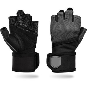 Gants de sport en microfibre ergonomiques pour femmes et hommes, demi-doigts, antidérapants, paume rembourrée, respirants, gants de fitness - Product Image 1