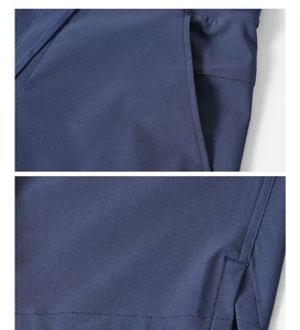 Shorts Bermuda en coton uni pour homme avec cordon de serrage à la taille et poches, style décontracté - Product Image 6