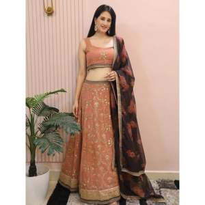 Alluring Pink Georgette Sequins Event Wear Lehenga Choli for Women - Product Image 6