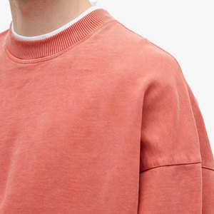 เสื้อสเวตเชิ้ตโอเวอร์ไซส์ทรงหลวมพิมพ์โลโก้ตามสั่งสำหรับผู้ชายแบบซันเฟด - Product Image 6