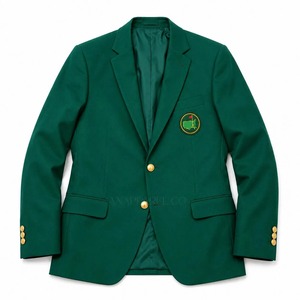 Men's Green Golf <b>Blazer</b> Tournament Sport Coat Classic Champion Style Jacket 2 Button Wool Blend Suit Coat - Product Image 1