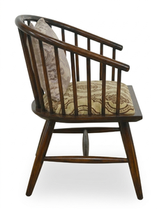 Modern Solid Wooden Windsor <b>Dining</b> Chair Upholstered <b>Armchair</b> Cross Back for Cafe Restaurant Hotel - Product Image 1