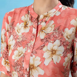 เดรสสั้นผู้หญิงราคาดีที่สุด ลายพิมพ์ทรงเอไลน์ คอวี แขนสั้น ปักลายดอกไม้ เป็นมิตรกับสิ่งแวดล้อม เอวธรรมชาติ - Product Image 1