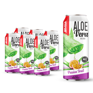 Aloe vera natural de Vietnam de alta calidad y barato, lata de zumo de maracuyá de 500ml del fabricante JB'FRESH Beverage GMP - Product Image 1