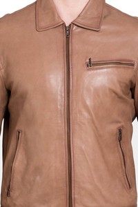 OEM Services <b>Mens</b> Fashionable Regular Size Genuine <b>Leather</b> <b>Jacket</b> Unique Style Winter Wear Hooded collar <b>Leather</b> <b>jacket</b> for <b>men</b> - Product Image 6