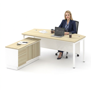Bureau de direction moderne autoportant en aggloméré robuste de 1,80 m avec assemblage DIY pour usage commercial - Product Image 3