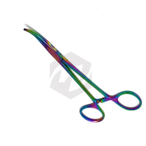 Pinzas Hemostáticas Crile Autoclavables de Primera Calidad, 6 Pulgadas, Rectas y Curvas, Color Titanio Arcoíris, Instrumentos Médicos de Alta Calidad - Product Image 5