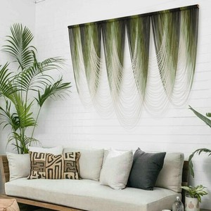 Décoration murale en macramé géométrique abstrait, thème nature bohème, forme irrégulière, décoration intérieure pour salon, emballage en une seule pièce - Product Image 5