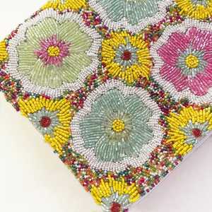 Decorative Handmade Lightweight Polyester Embroidered Clutch Bag <b>Sequins</b> Beads Floral Artwork for Stylish Ladies Valentine's Day - Product Image 5