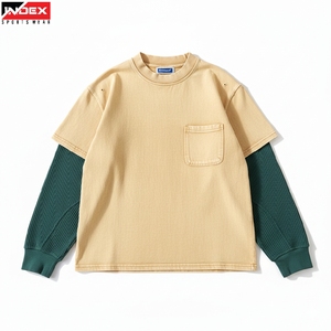 เสื้อยืดสองชั้นหรูหรา ผ้าเนื้อนุ่ม สวมใส่สบาย มีสไตล์ สำหรับผู้ชายและผู้หญิง ใส่ลำลองได้ทุกวัน ใส่เที่ยวข้างนอก ดีไซน์ทันสมัย - Product Image 1