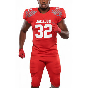 Meilleures ventes : Nouvel arrivage d'uniformes de football américain pour adultes, manches courtes, respirants, séchage rapide, personnalisables, ensemble 100 % jersey - Product Image 5