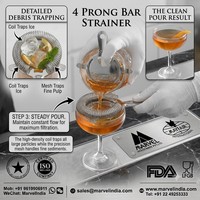 Passoire à cocktail Hawthorne classique en acier inoxydable poli miroir, écologique et adaptée au contact alimentaire, outil de bar à ressort