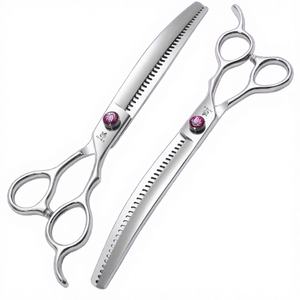 กรรไกรตัดแต่งขนสัตว์เลี้ยงมืออาชีพขนาด 8 นิ้ว รุ่นที่ดีที่สุดปี 2026 กรรไกรซอยขน สแตนเลสญี่ปุ่น คมกริบ แม่นยำ พกพาสะดวก คุณภาพสูง - Product Image 1