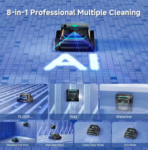 MEILLEURE VENTE S2 Aspirateur Robot Piscine Solaire, Vision IA, Stationnement Automatique Intelligent & Double Recharge - Product Image 2