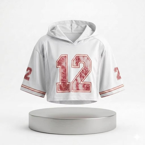 Maillot de football unisexe 2026 sublimé dégradé de couleurs, col en V, manches courtes, maille respirante, taille élastique, streetwear, sportswear - Product Image 3