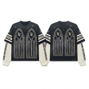 เสื้อยืดคอตตอนเจอร์ซีย์พรีเมียม 240 GSM สองชั้น คอกลม ทรงทางการ เป็นมิตรกับสิ่งแวดล้อม สำหรับสกรีนโลโก้สีดำแบบกำหนดเอง แขนสั้น ผู้ชาย - Product Image 1