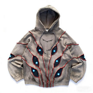 Sudadera con Capucha para Hombre, Estilo Gótico, Estampado de Ángel, Poliéster 250-300g, Holgada, Color Oscuro, Nueva Colección 2026 - Product Image 5