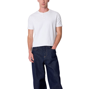 T-shirt à col Henley pour homme, manches courtes, trois boutons, coupe classique, décontracté, vente en gros, personnalisable, OEM, jersey de coton, B2B - Product Image 6