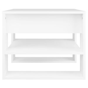 Tavolino da caffè quadrato medio bianco in legno ingegnerizzato - Product Image 4
