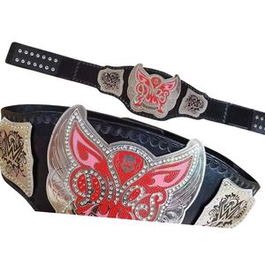 Cinturón de Campeonato WWE Divas, Diseño Negro y Rosa de Primera Calidad con Icono de Mariposa, Título Personalizable para Fanáticos - Product Image 5