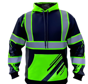 High Visibility Reflective Safety Clothing Security Guard Winter Jacket Men's <b>Hi</b>-<b>Vis</b> <b>Hoodie</b> Safety <b>Hoodie</b> Work Wear Construction - Product Image 1