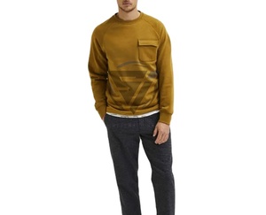 Sweat-shirts unisexes en tissu éponge, doublure polyester/coton, respirants, style hip-hop, coupe classique, couleur unie, style court - Product Image 1