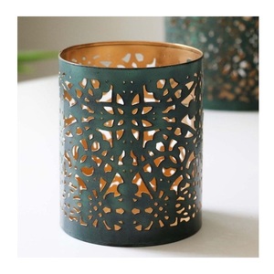 Modern Style Metal Votive <b>Candle</b> <b>Holder</b> For Indoor And <b>Outdoor</b> Use With Durable Rust Resistant Finish - Product Image 1