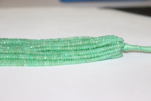 AAA + Chrysoprase Faceted Rondelle Beads Chrysoprase Rondelle Beads - Product Image 3