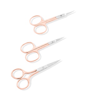 Tijeras profesionales para uñas de manicura, tijeras para cutículas de acero inoxidable con logotipo personalizado con cuchillas rectas y puntiagudas curvas - Product Image 2