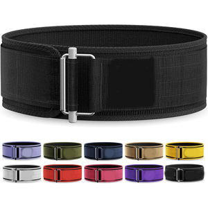 Cinturón de Levantamiento de Pesas Samroz Deportivo de Cuero Ligero de 4 Pulgadas de Ancho con Hebilla y Costuras Reforzadas para Hombres y Mujeres, Ideal para Powerlifting y Peso Muerto - Product Image 1