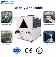 Refroidisseur à spirale industriel refroidi par air de 30 CV, unité de refroidissement au glycol pour patinoire, refroidissement de processus pour usine de moulage par injection