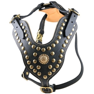 Adjustable <b>Leather</b> <b>Dog</b> <b>Harness</b> with Secure Buckles and Strong Leash Ring <b>for</b> Daily Walking, Outdoor Adventures, and Basic - Product Image 2