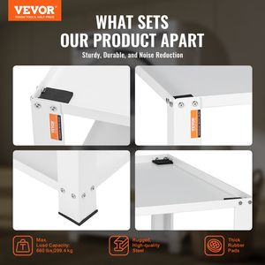 <b>Laundry</b> Pedestal Storage Shelf Universal Fit 660lbs Capacity 28"Lx28"Wx16"H <b>Stand</b> Platform for Washer Dryer 660 Lbs Capacity - Product Image 2