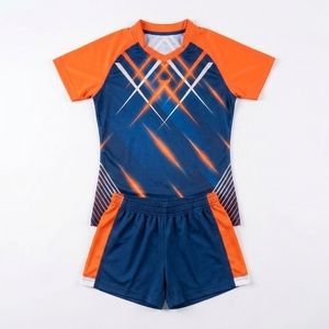 Uniforme de Rugby para Hombre, Diseño a Rayas, Conjunto de Camiseta y Pantalones Cortos, Uniforme de Rugby Transpirable, Conjunto de Camiseta y Pantalones Cortos de Malla, Ropa de Entrenamiento de Rugby - Product Image 1