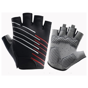 Half Finger Fitness Gloves Gym Training PU Leather Unisex Fingerless Design for Workout and Exercise - Product Image 1