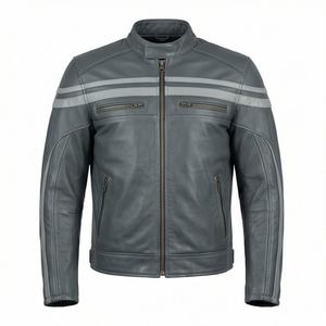 Veste en cuir pour moto NAI 0412C, veste de motard pour homme, veste de moto tendance, équipement de protection pour la conduite, vêtements de tourisme durables, nouveauté - Product Image 1