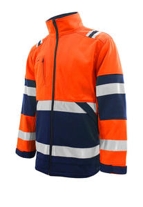 Safety Vest Outdoor Polar <b>Fleece</b> Jacket Long <b>Work</b> Safety Coat Reflective Strip Woven Technique Breathable Print Pattern - Product Image 3
