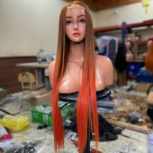 Pelucas sin pegamento de moda, con encaje frontal, cabello humano virgen vietnamita, liso y suave, personalizable en color y textura. - Product Image 4