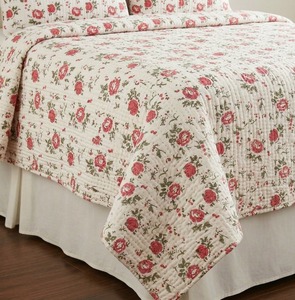 Traditional Cotton Indian Kantha Quilt Set Hand Printed and Stitched White Bedcover for Winter Seasonal Comfort - Product Image 5